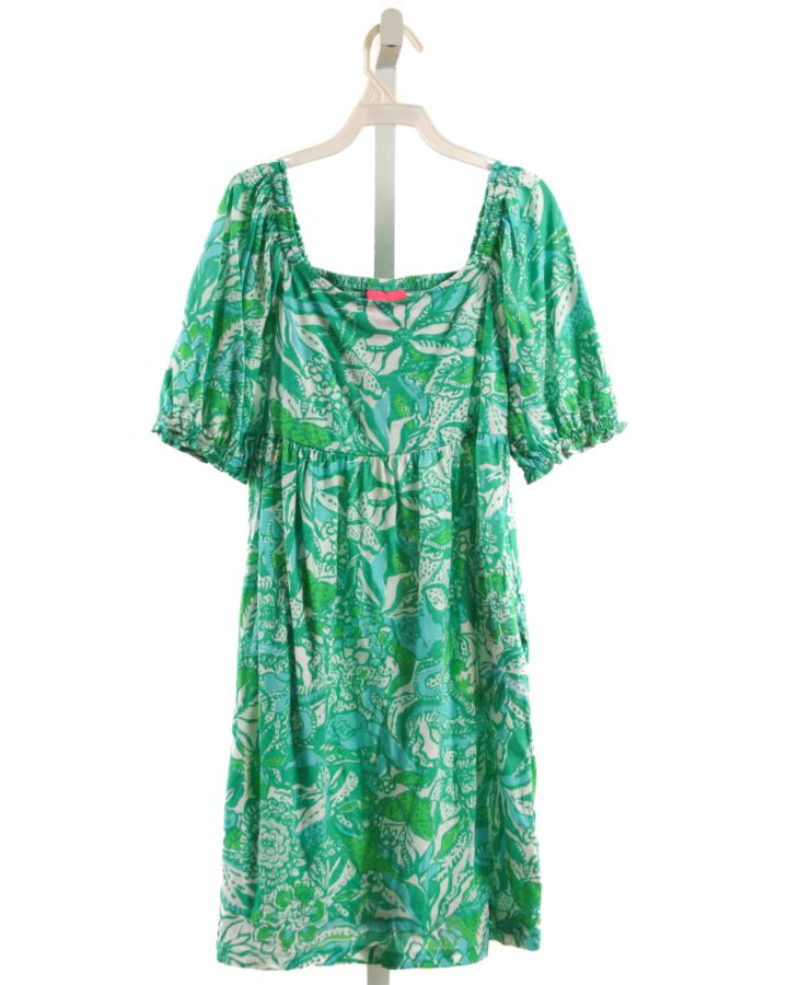 LILLY PULITZER  GREEN  FLORAL  KNIT DRESS