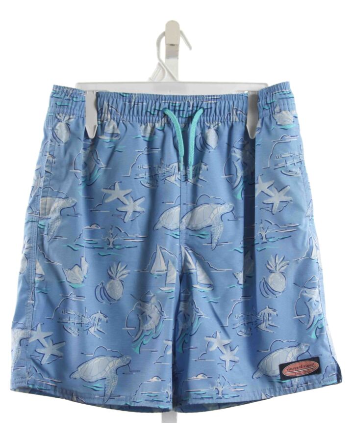 VINEYARD VINES  BLUE  PRINT  SWIM TRUNKS