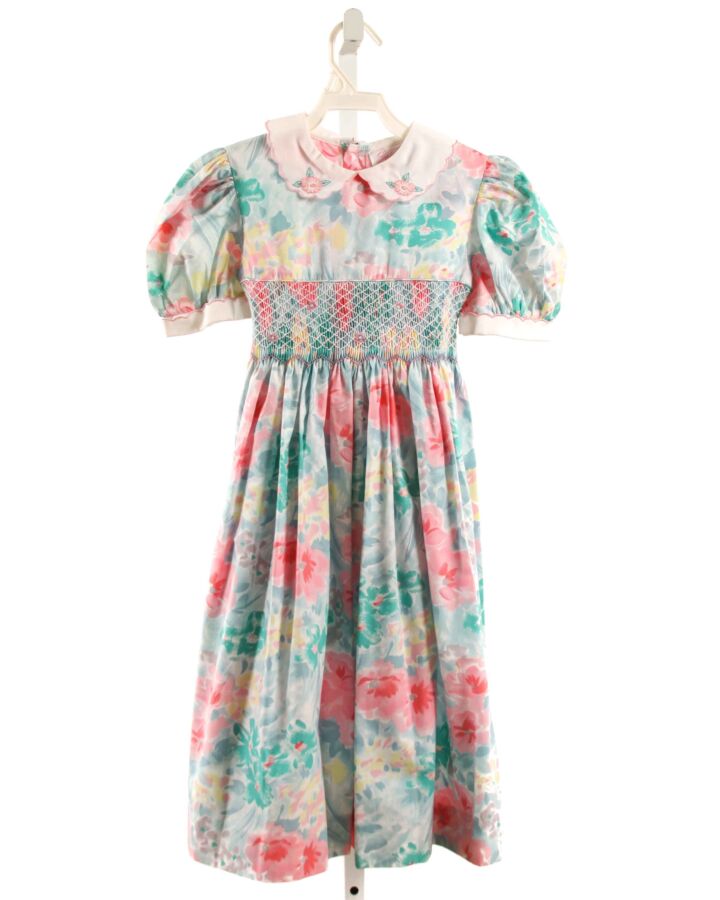 SOPHIE DESS  MULTI-COLOR  FLORAL SMOCKED DRESS