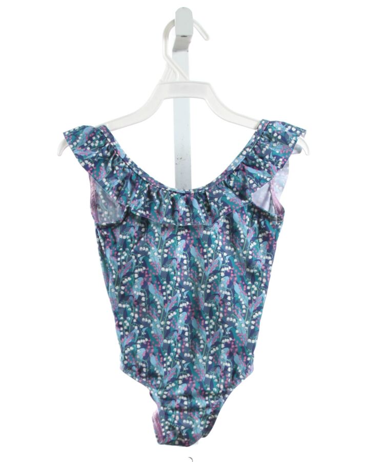 OLIVIER BABY & KIDS  BLUE  FLORAL  1-PIECE SWIMSUIT