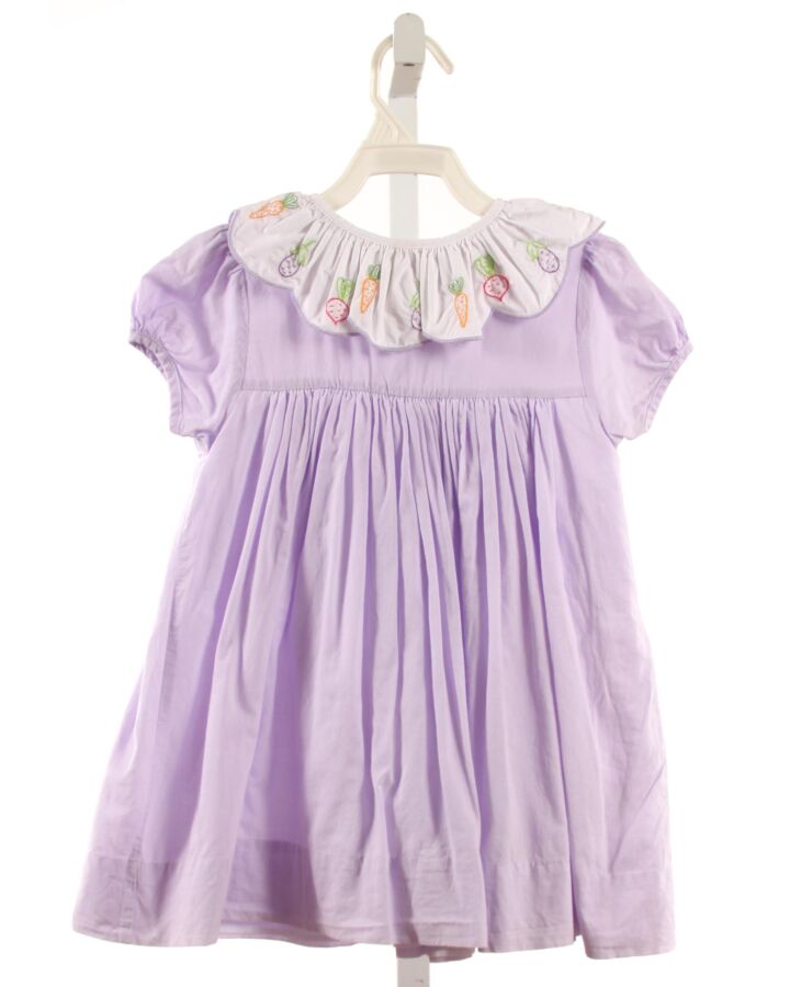 THE PROPER PEONY  LAVENDER   EMBROIDERED DRESS