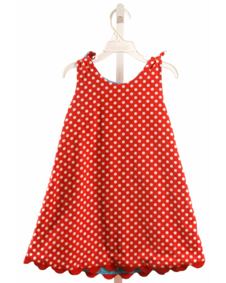 NO TAG  RED  POLKA DOT  DRESS WITH RIC RAC