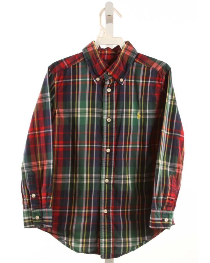 RALPH LAUREN  MULTI-COLOR  PLAID  DRESS SHIRT