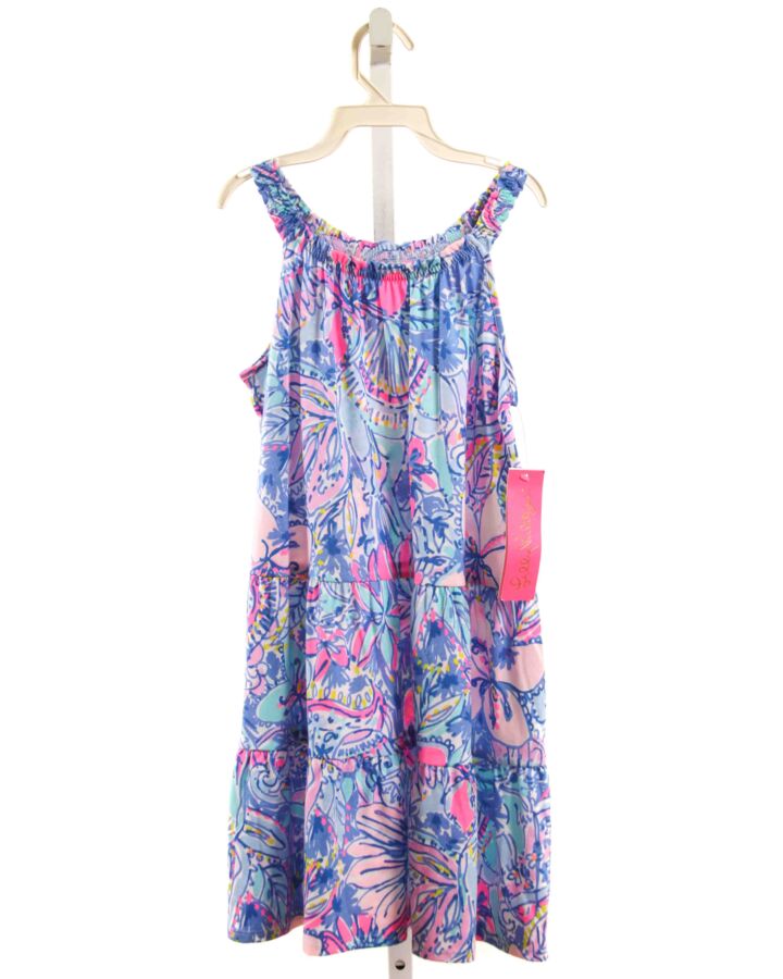 LILLY PULITZER  BLUE  FLORAL  KNIT DRESS