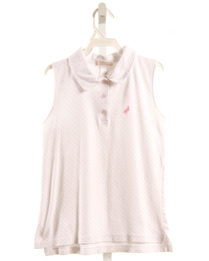 THE BEAUFORT BONNET COMPANY  LT PINK KNIT POLKA DOT  SLEEVELESS SHIRT