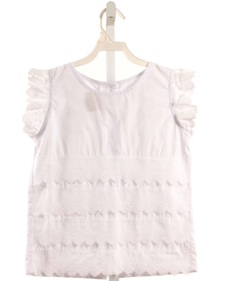 THE BEAUFORT BONNET COMPANY  WHITE    SLEEVELESS SHIRT WITH EYELET TRIM