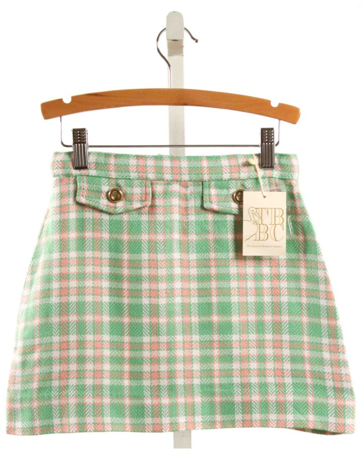 THE BEAUFORT BONNET COMPANY  MINT  PLAID  SKIRT