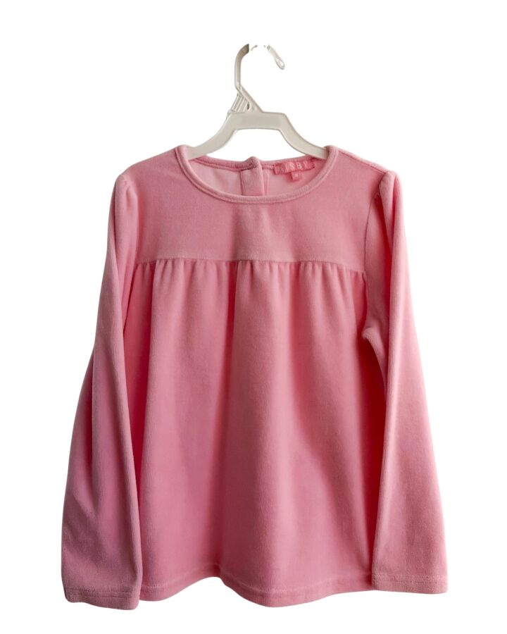 BISBY BY LITTLE ENGLISH  PINK VELOUR   SHIRT-LS
