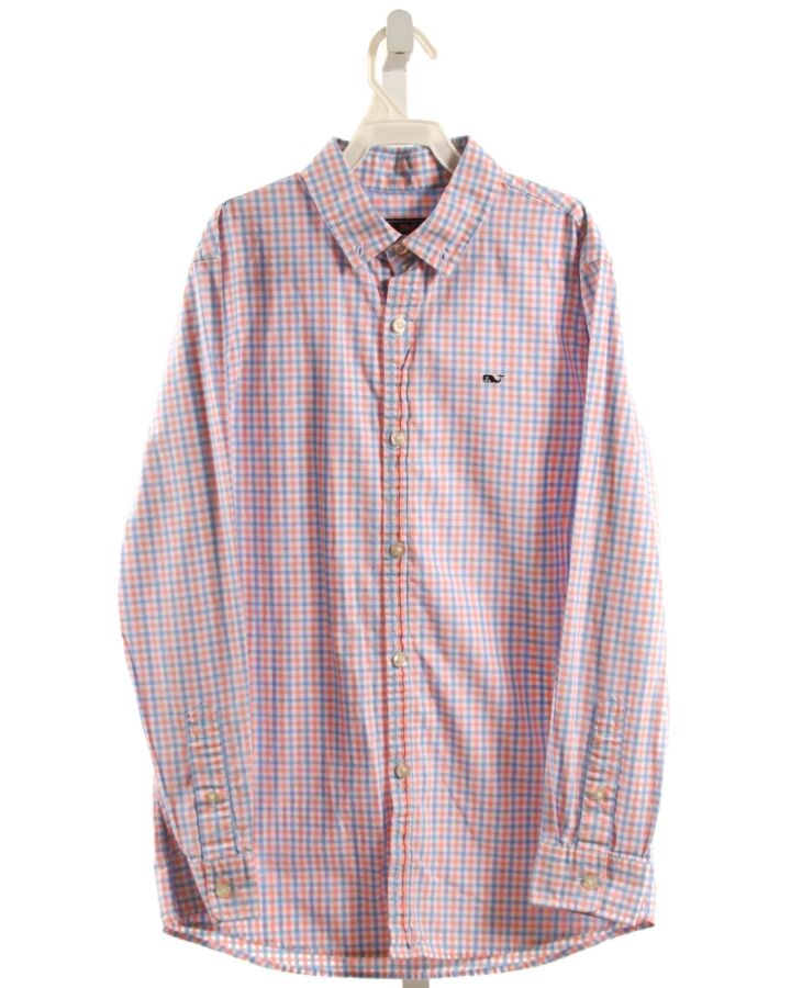 VINEYARD VINES  LT PINK  PLAID  DRESS SHIRT