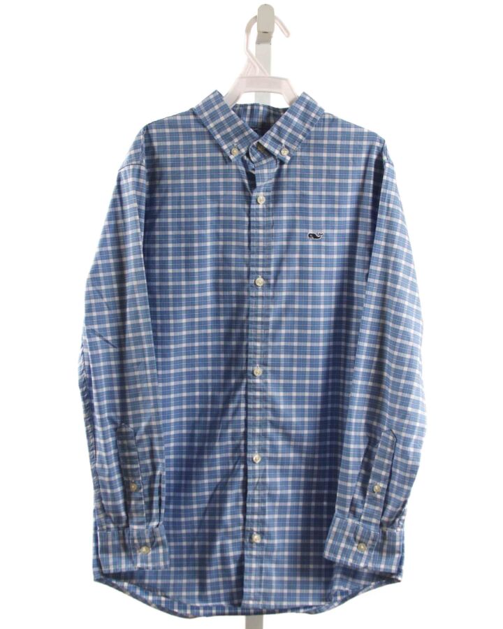 VINEYARD VINES  BLUE  PLAID  DRESS SHIRT