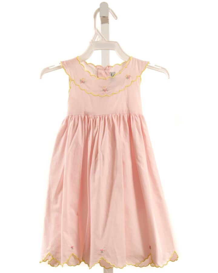 SOPHIE & LUCAS  LT PINK  FLORAL EMBROIDERED DRESS