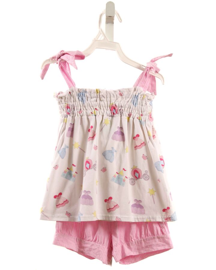 CLASSIC WHIMSY  PINK  PRINT SMOCKED 2-PIECE OUTFIT