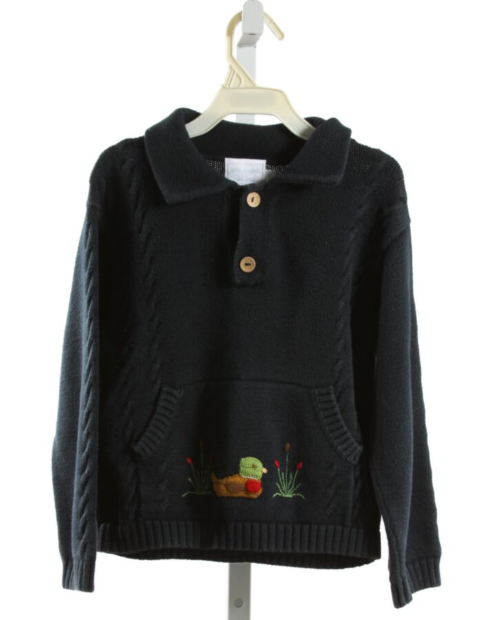 LITTLE ENGLISH  BLACK   EMBROIDERED SWEATER