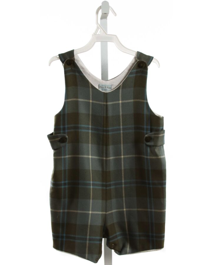 PAPO D'ANJO  FOREST GREEN  PLAID  JON JON