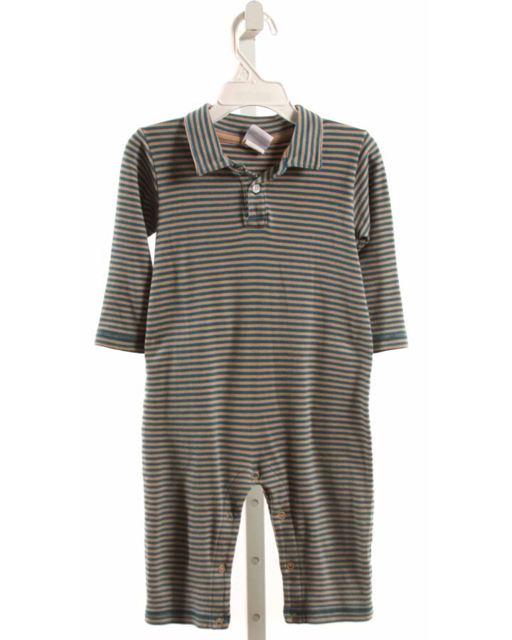 BAILEY BOYS  BROWN  STRIPED  KNIT ROMPER