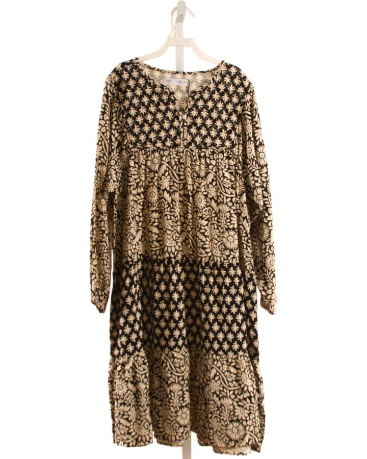 ZARA  BLACK  FLORAL PRINTED DESIGN DRESS