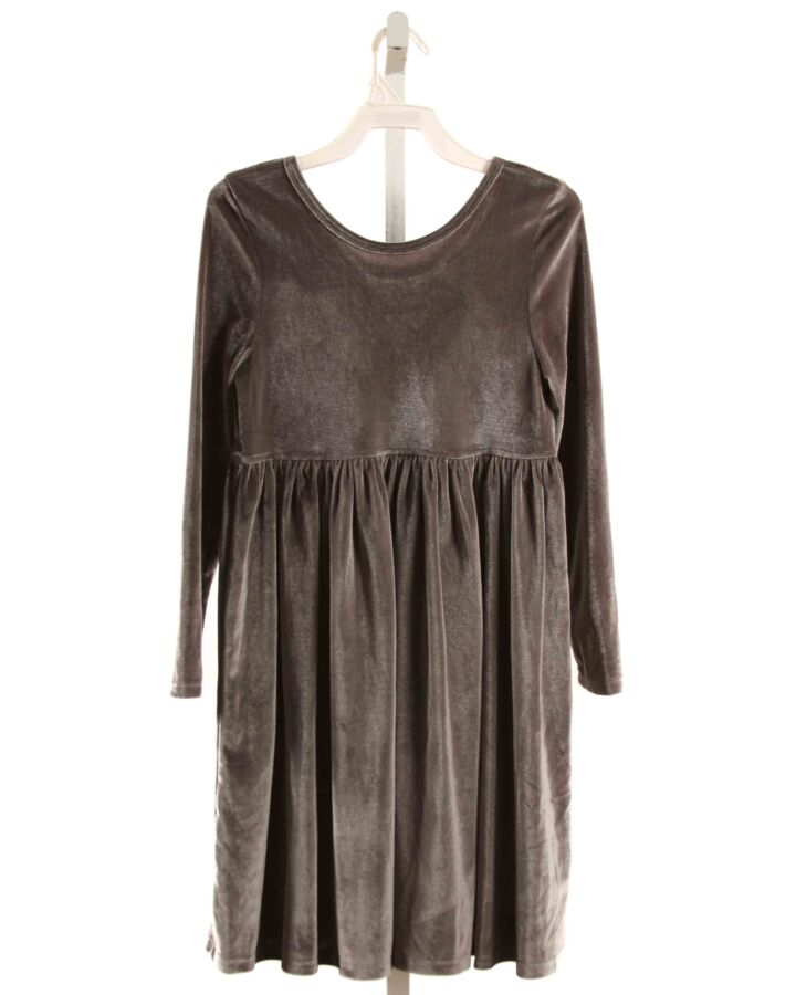 PINK CHICKEN  GRAY VELOUR   DRESS
