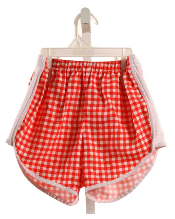 AZARHIA  RED  GINGHAM  SHORTS