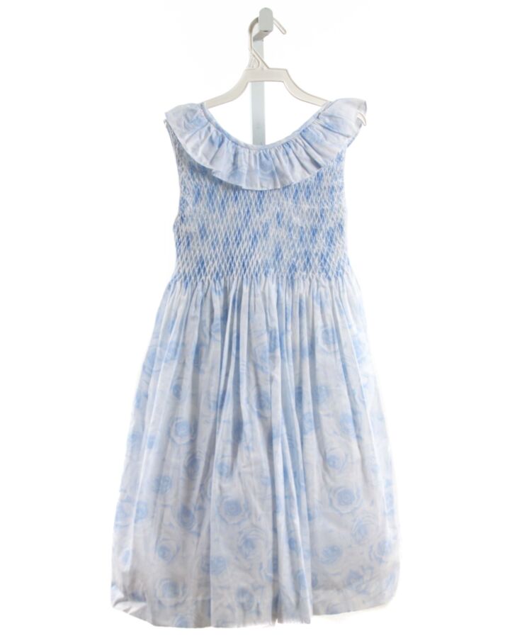 LULI & ME  LT BLUE  FLORAL SMOCKED DRESS