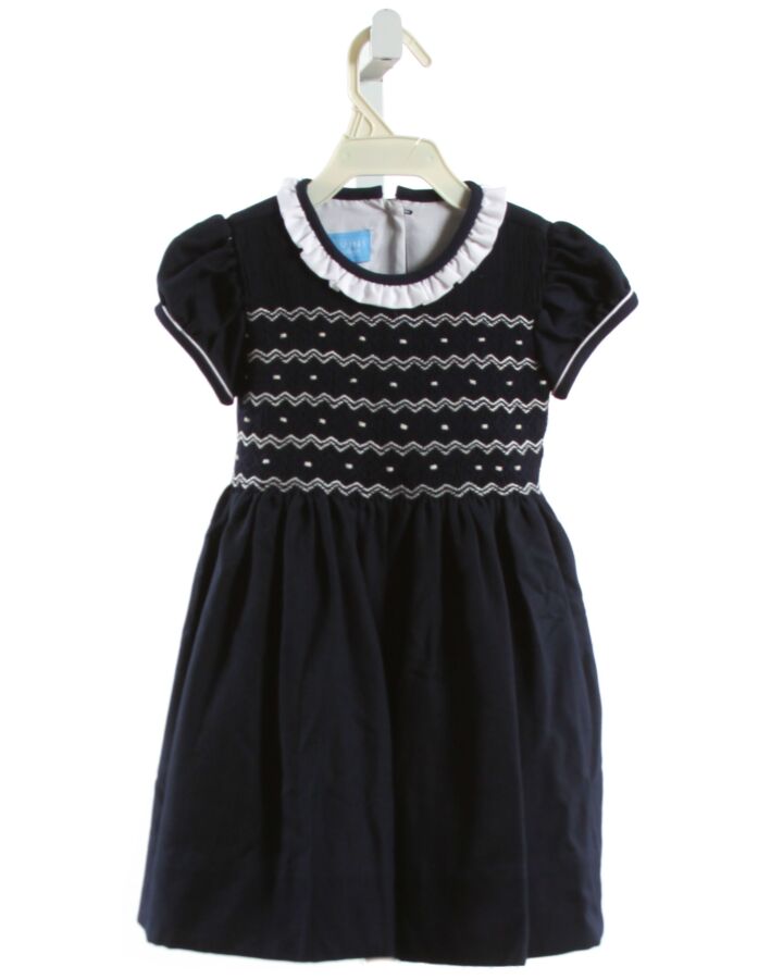 ANAVINI  NAVY   SMOCKED DRESS