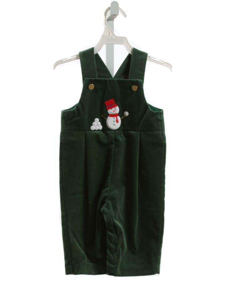 FLORENCE EISEMAN  GREEN VELVET  APPLIQUED LONGALL