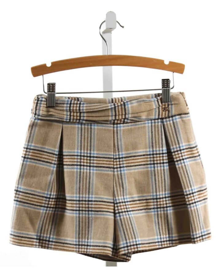 ABEL & LULA  BROWN  PLAID  SHORTS