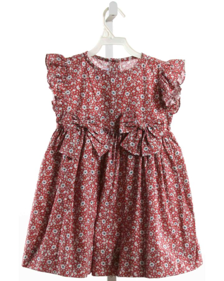 BELLA BLISS  RED  FLORAL  DRESS WITH BOW