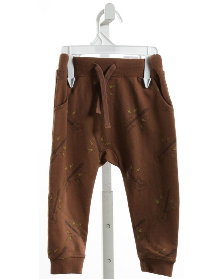 RYLEE & CRU  BROWN  PRINT  PANTS