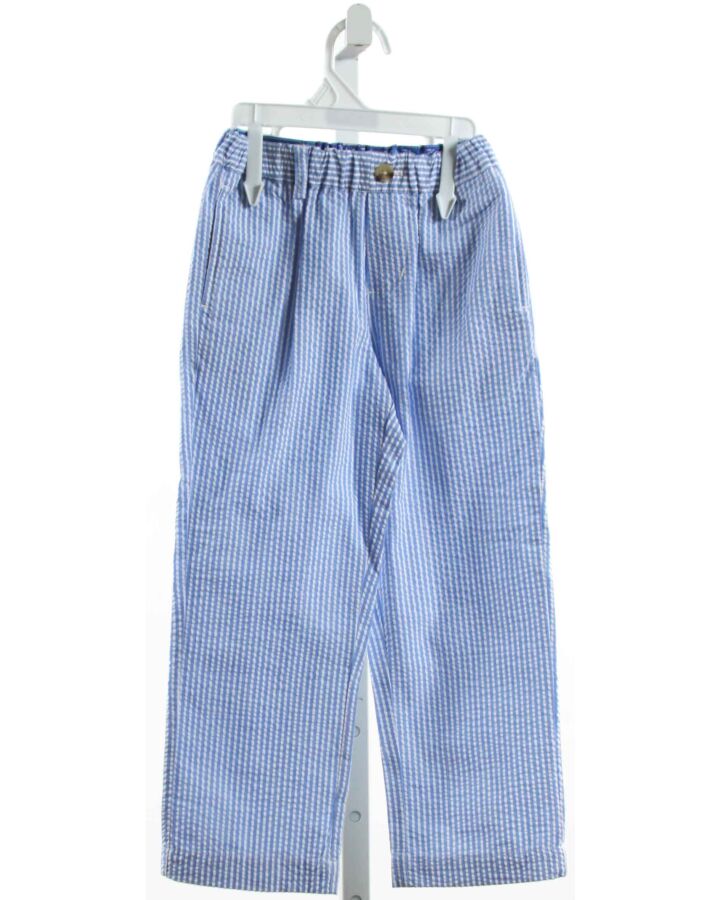 J. BAILEY  BLUE SEERSUCKER STRIPED  PANTS