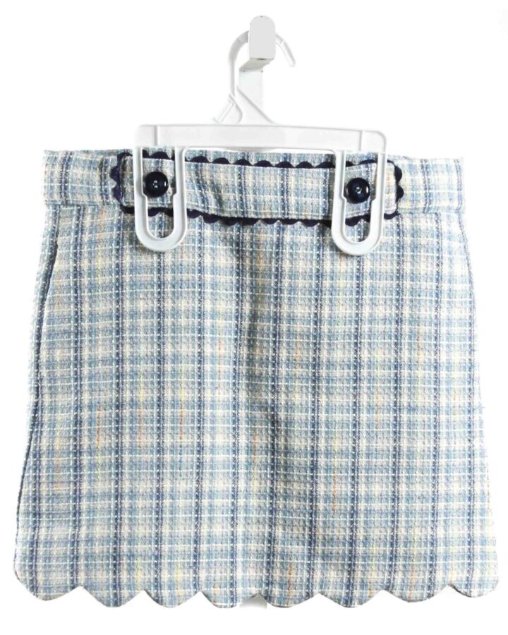 THE YELLOW LAMB  BLUE  PLAID  SKIRT