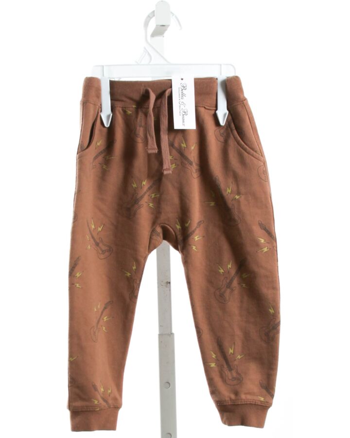 RYLEE & CRU  BROWN  PRINT  PANTS