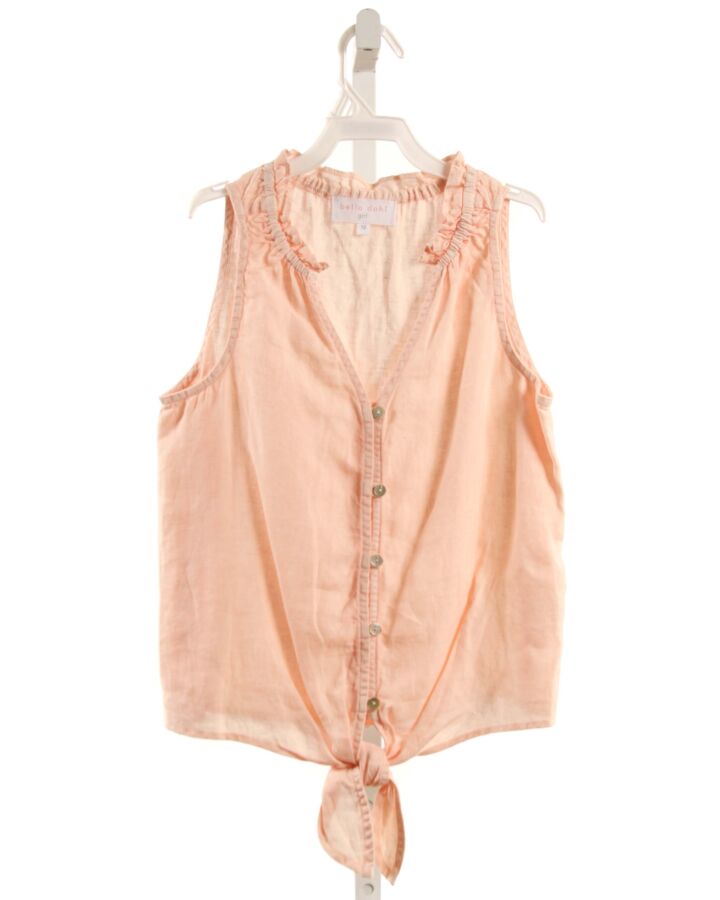 BELLA DAHL  LT PINK LINEN   SLEEVELESS SHIRT