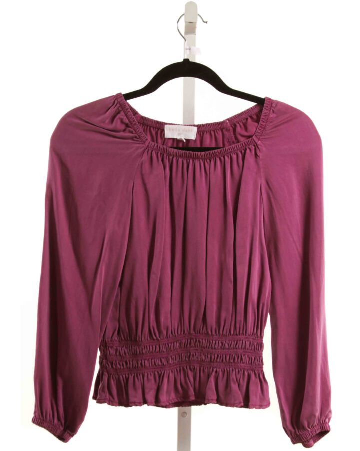 BELLA DAHL  PURPLE   SMOCKED SHIRT-LS