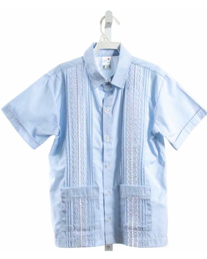 SIX HONEYBEES  LT BLUE   EMBROIDERED DRESS SHIRT