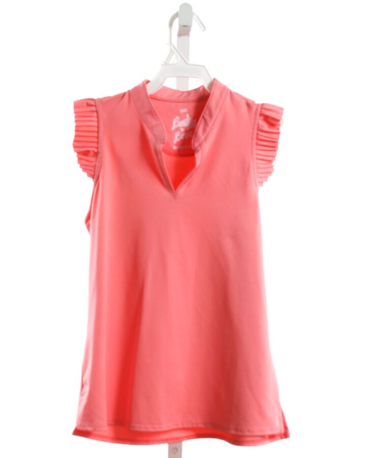 LUCKY IN LOVE  PINK    SLEEVELESS SHIRT WITH RUFFLE