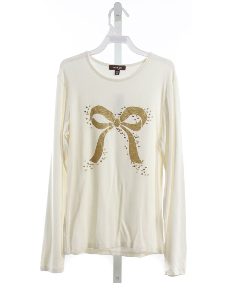 IMOGA  IVORY    KNIT LS SHIRT WITH SEQUINS