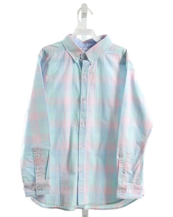 LITTLE ENGLISH  MULTI-COLOR SEERSUCKER GINGHAM  DRESS SHIRT