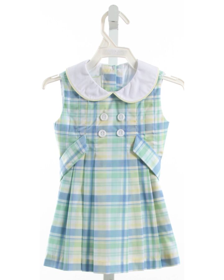 ZUCCINI  GREEN  PLAID  DRESS