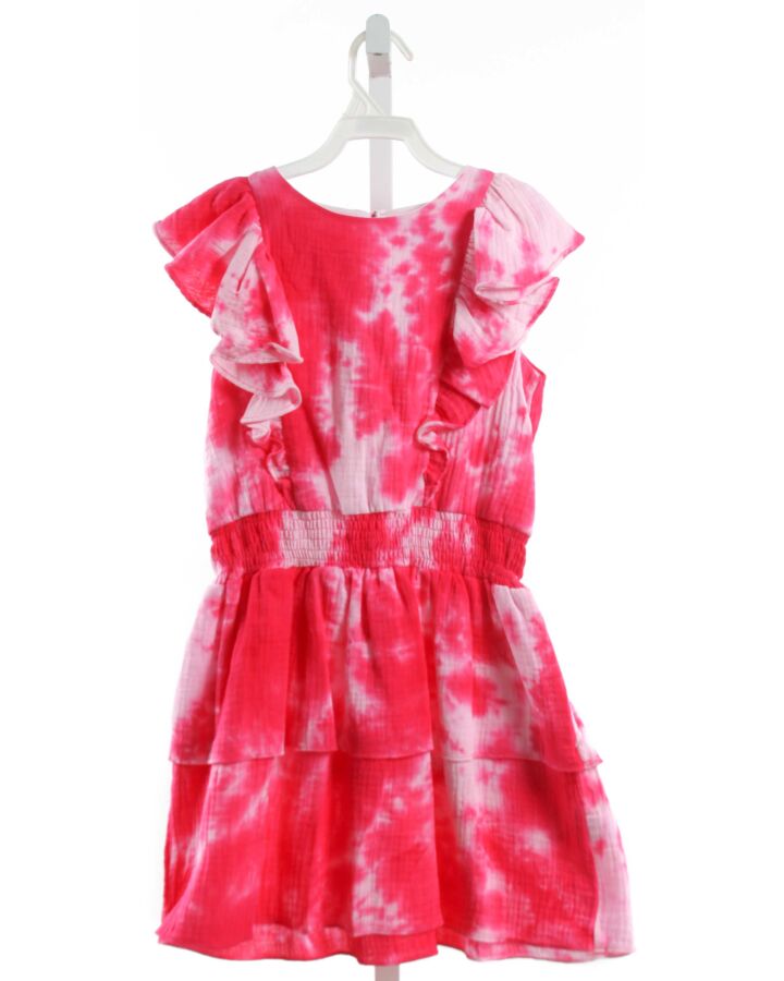 GABBY  HOT PINK   SMOCKED DRESS WITH RUFFLE