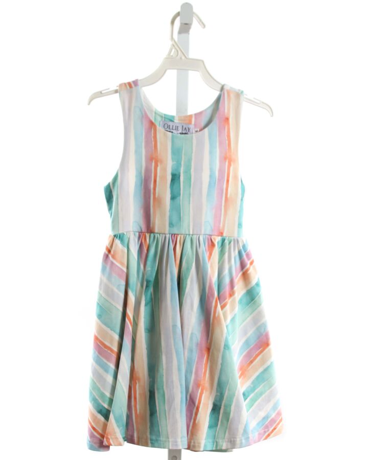 OLLIE JAY  BLUE  STRIPED  DRESS