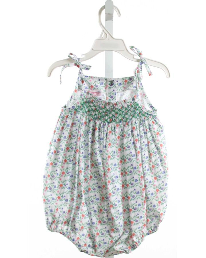 PEGGY GREEN  GREEN  FLORAL SMOCKED BUBBLE
