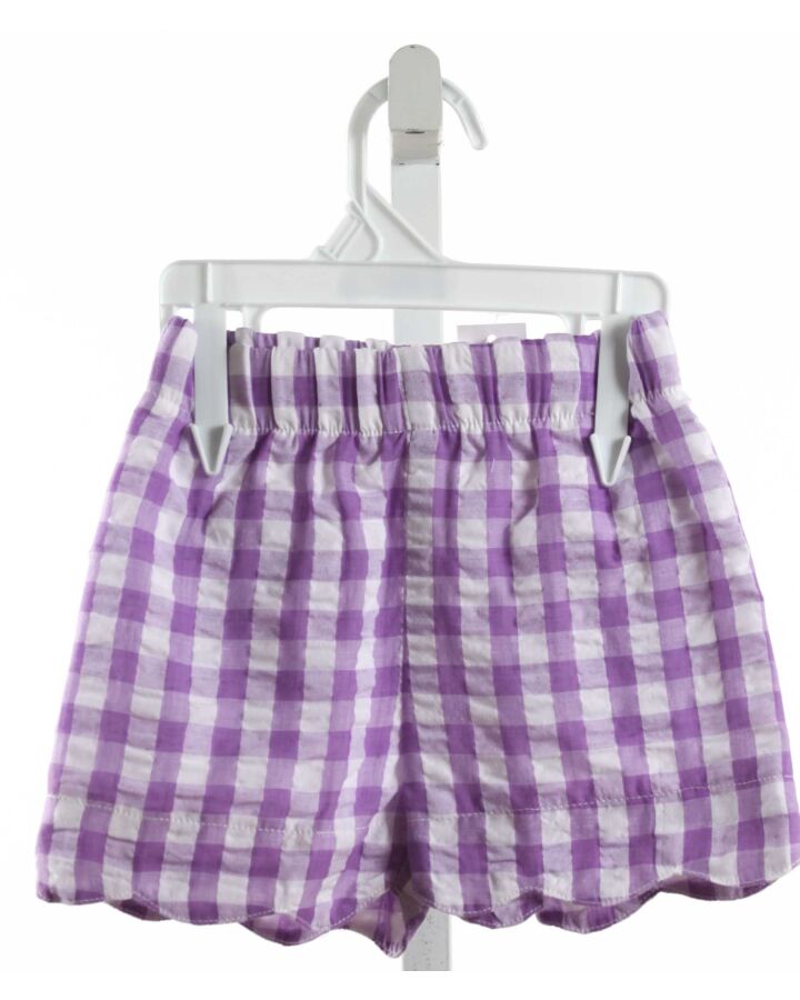 THE YELLOW LAMB  PURPLE SEERSUCKER GINGHAM  SHORTS