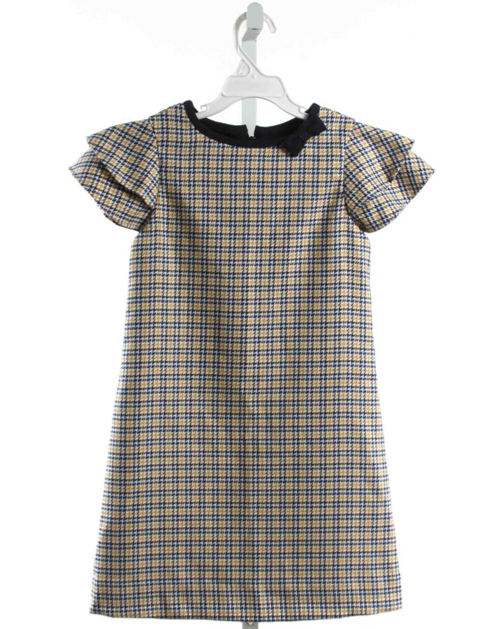 FLORENCE EISEMAN  YELLOW  HOUNDSTOOTH  PARTY DRESS