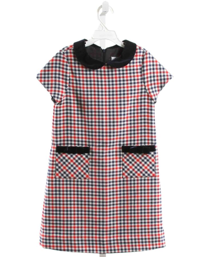 FLORENCE EISEMAN  RED  CHECK  PARTY DRESS