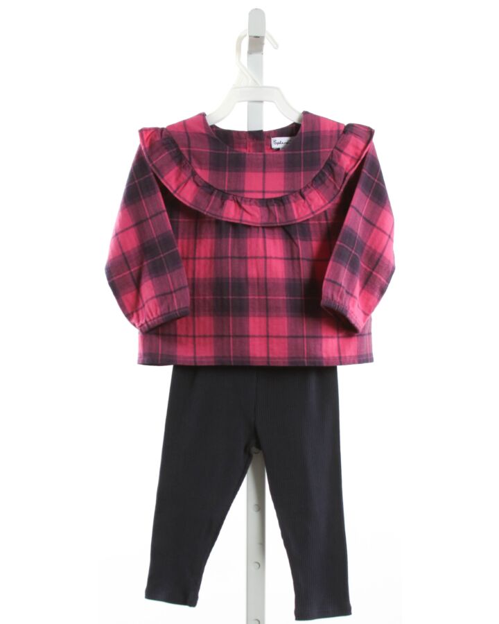 SPLENDID  HOT PINK  PLAID  2-PIECE OUTFIT