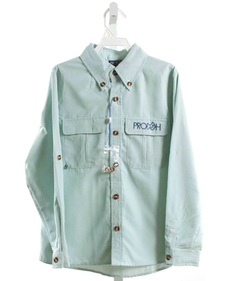 PRODOH  GREEN  WINDOWPANE  DRESS SHIRT