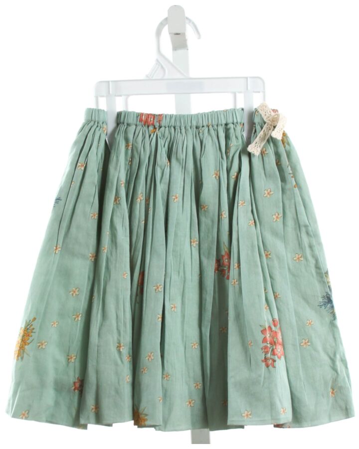 LALI  GREEN  FLORAL  SKIRT