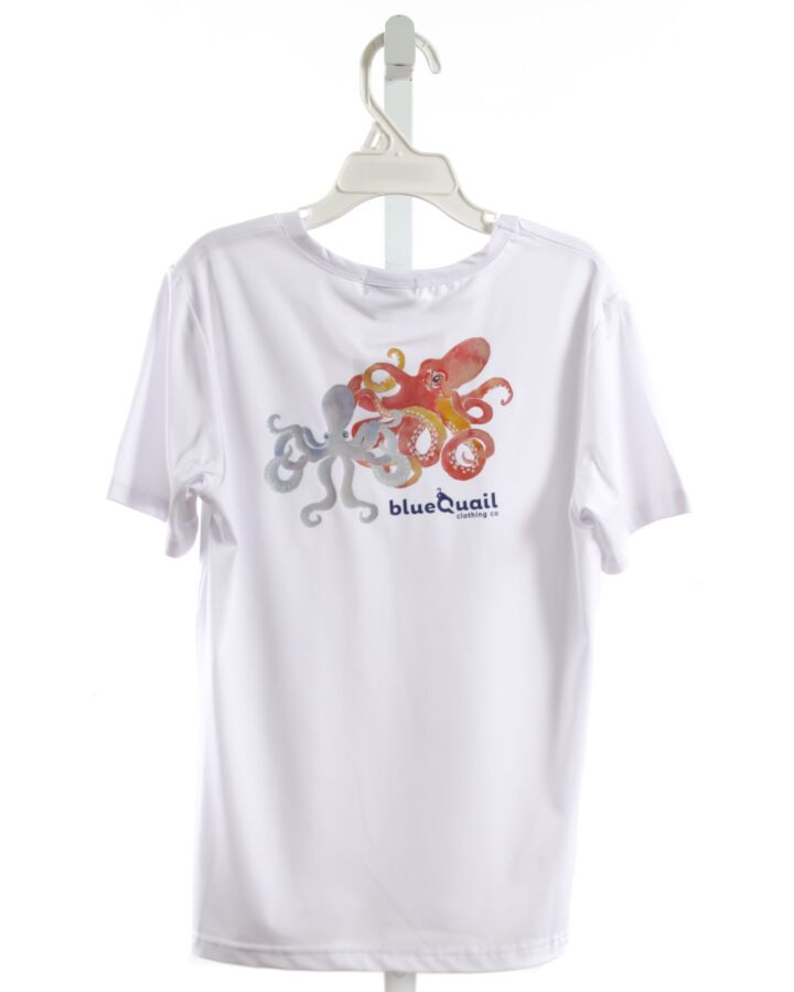 BLUE QUAIL  WHITE   PRINTED DESIGN T-SHIRT