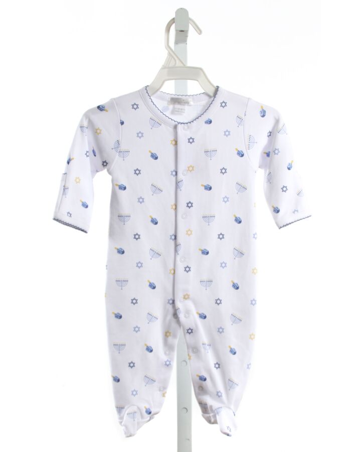 KISSY KISSY  BLUE  PRINT  LAYETTE WITH PICOT STITCHING