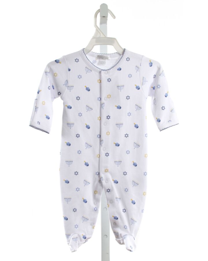 KISSY KISSY  BLUE  PRINT  LAYETTE WITH PICOT STITCHING